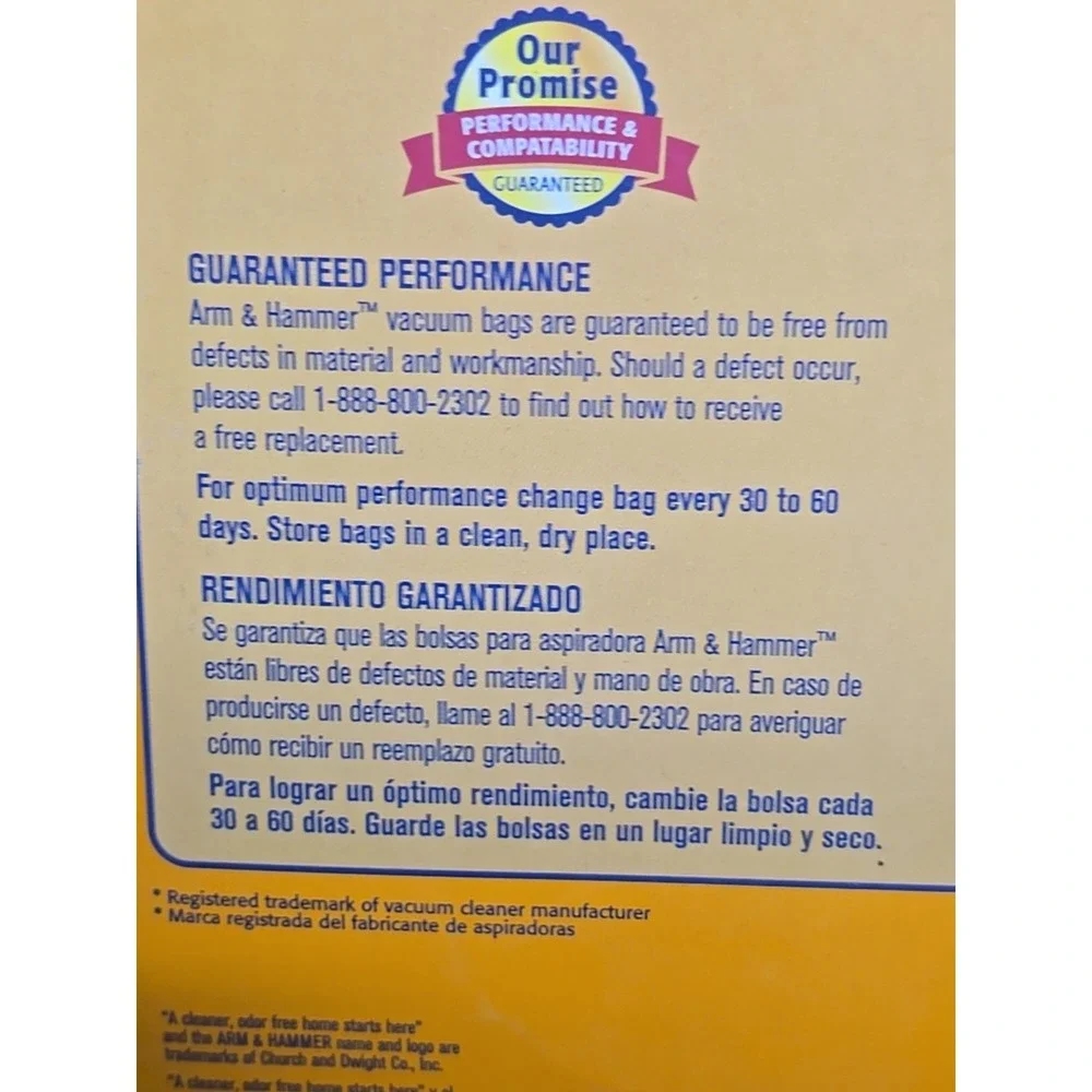 Bissell 7 Arm & Hammer Pet Fresh Odor Eliminating Vacuum Bags 3 pack NEW‎